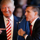 Then-nominee Trump and Michael Flynn as they speak at a rally in Colorado on October 18, 2016 (Photo by George Frey/Getty Images)